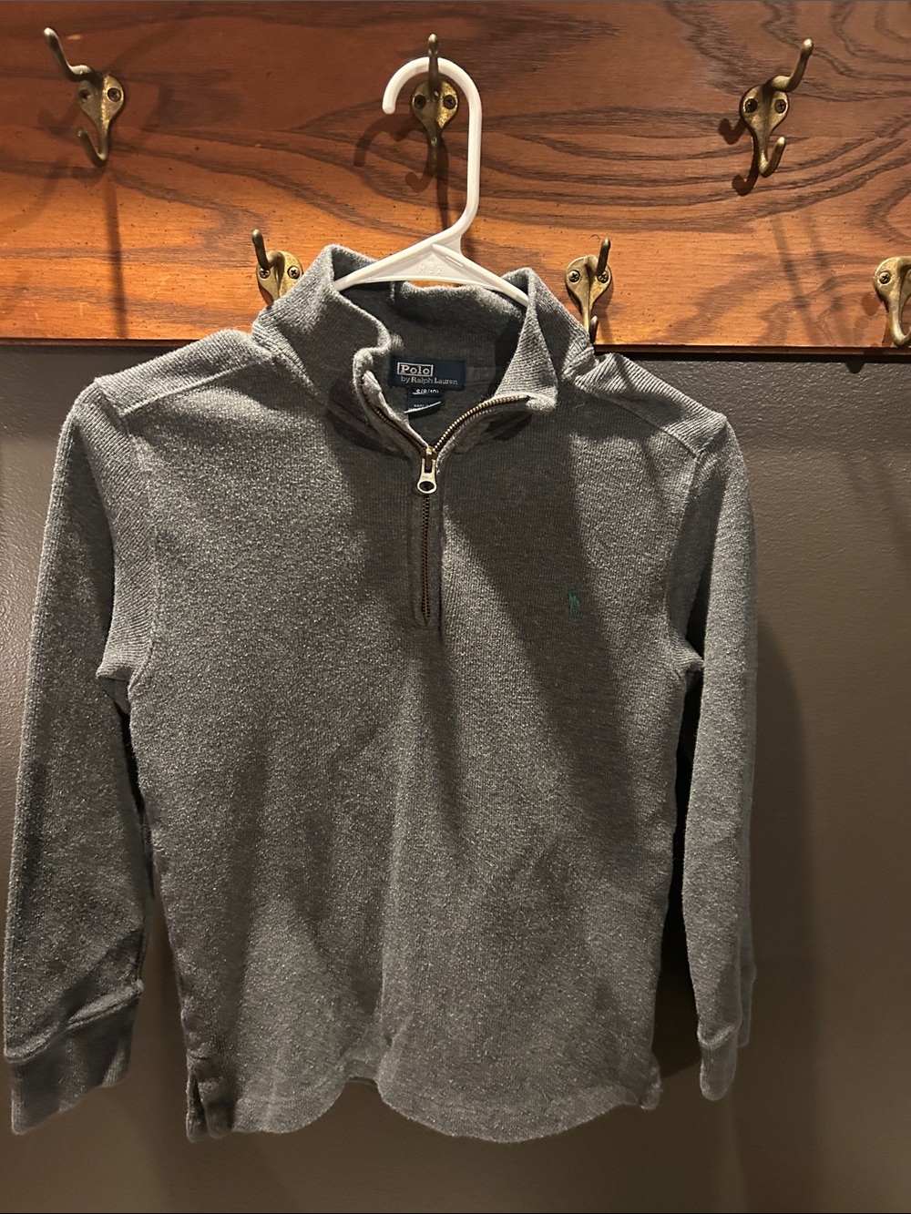 Kids Polo by Ralph Lauren Gray Quarter-Zip Pullover
